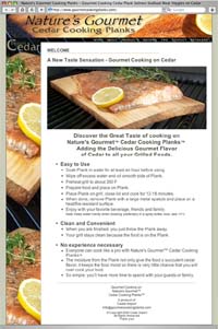 Gourmet cooking with Nature's Gourmet Cedar Cooking Planks - Cedar Plank Salmon